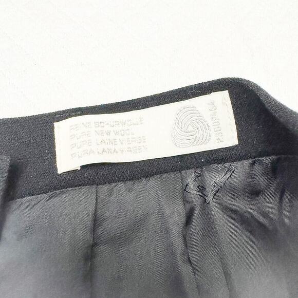 Escada Margaretha Ley Black 100% Wool Pencil Skirt Size 38 - Picture 4 of 5